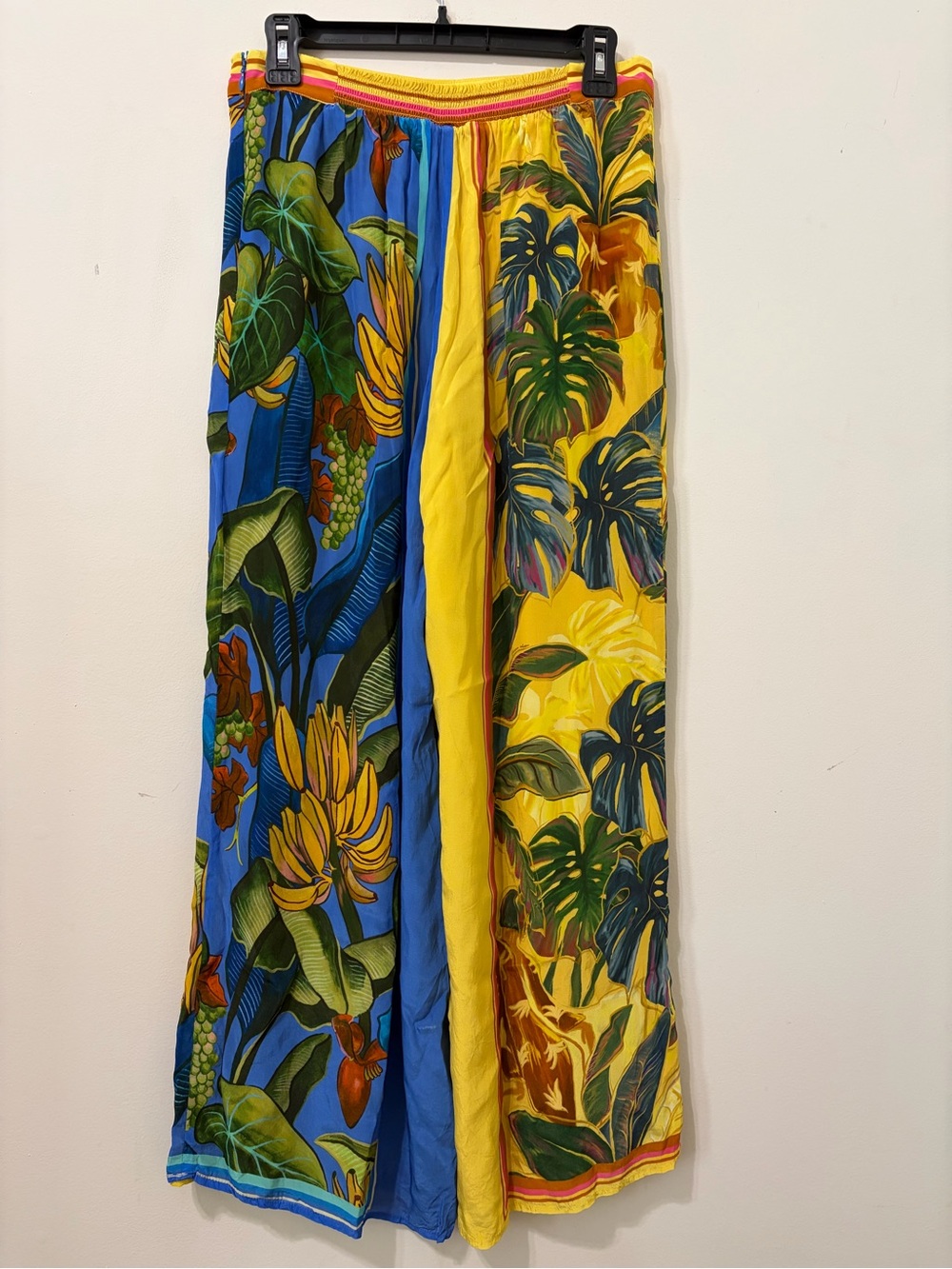 Farm Rio Tropical Botanical Wide-Leg Pants Yellow & Blue - Picture 12 of 12